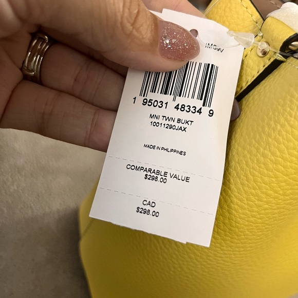 Yellow Mini Town Bucket Bag - Picture 4 of 4